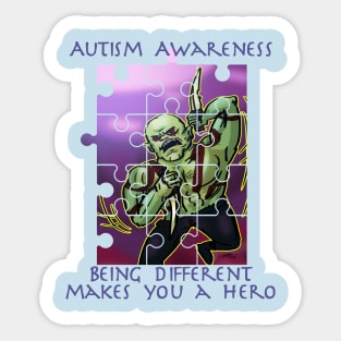 Autism Awareness Drax Sticker